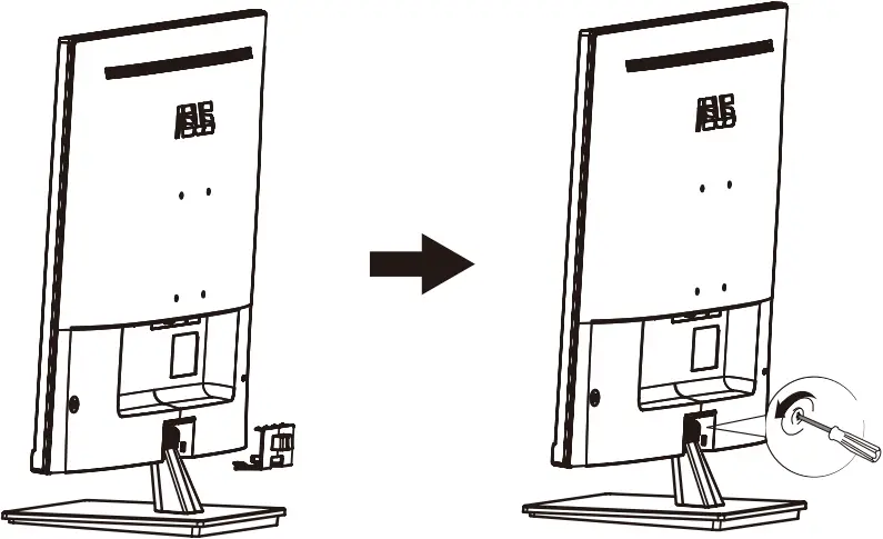 ASUS VP32U - Detaching the arm stand 1