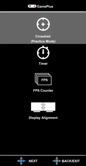 ASUS VP32U - GamePlus Function 1