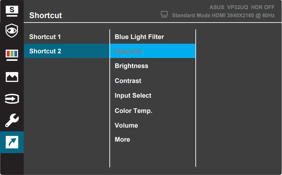ASUS VP32U - OSD Menu 10