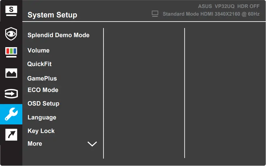 ASUS VP32U - OSD Menu 7