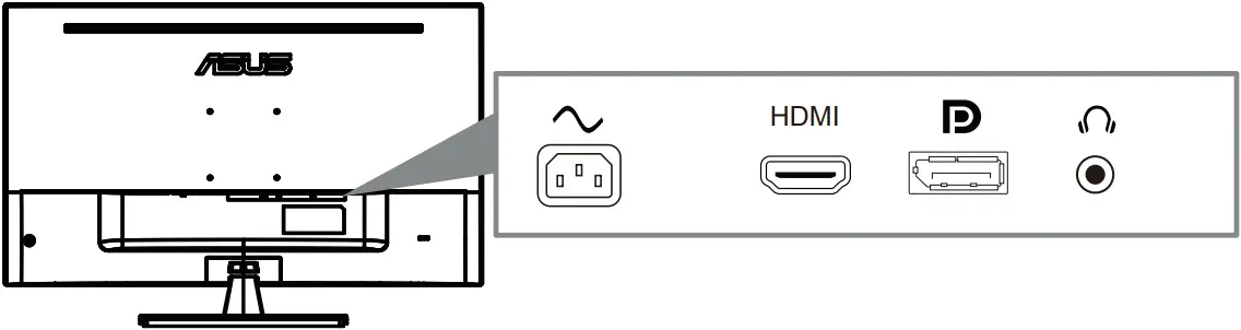 ASUS VP32U - Rear of the LCD Monitor
