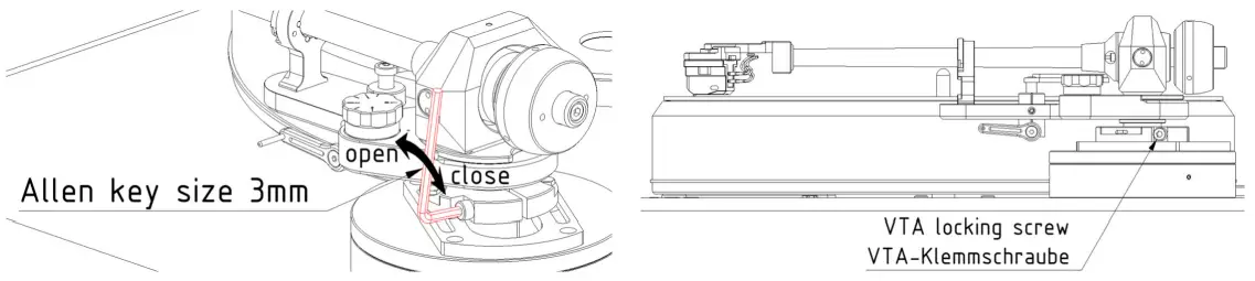 Adjusting the arm height