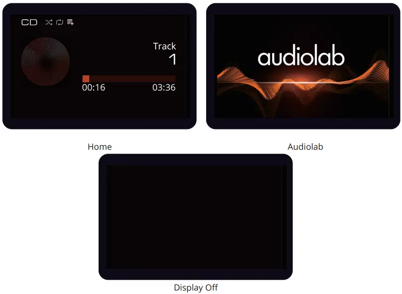 audiolab 2489KCDTBK CD Transport - Alternative Display Options