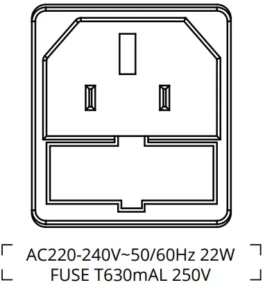 audiolab 2489KCDTBK CD Transport - Mains Input