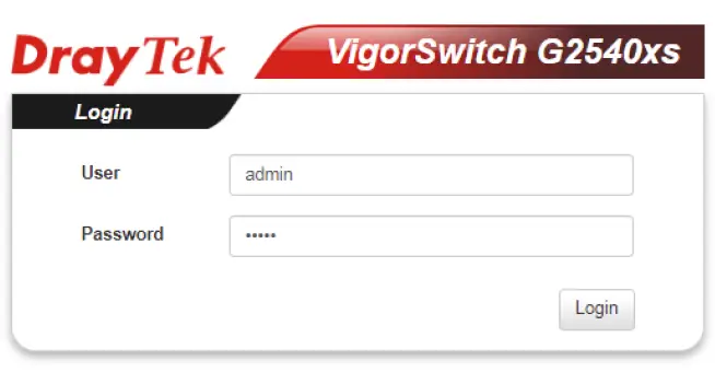 DrayTek VigorSwitch G2540xs L2+ Managed Switch 7