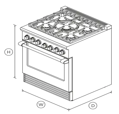 FISHER PAYKEL RGV2305LN Gas Range 30 Inch 5 Burners - Burners