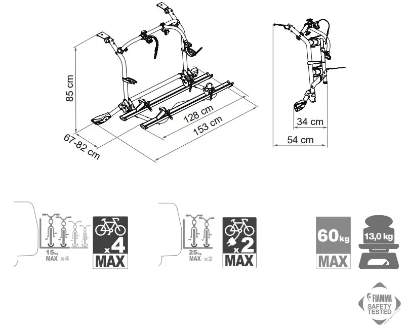 FIAMMA 02096-71A Carry Bike VW T5 Pro -CARRY-BIKE 2