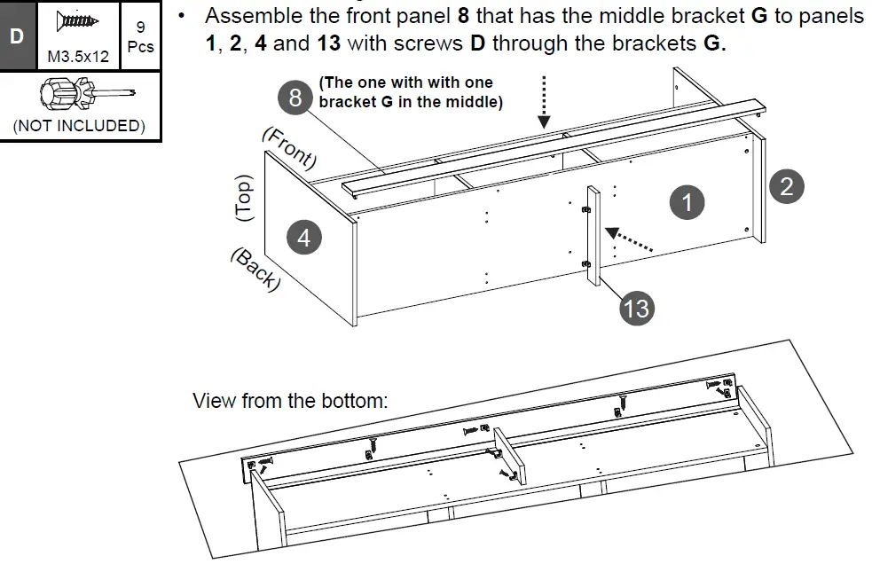 TECHNI MOBILI RTA-910TV-BK Entertainment TV Stand-fig-30
