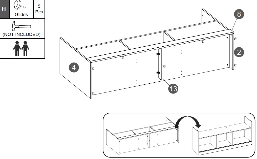 TECHNI MOBILI RTA-910TV-BK Entertainment TV Stand-fig-31