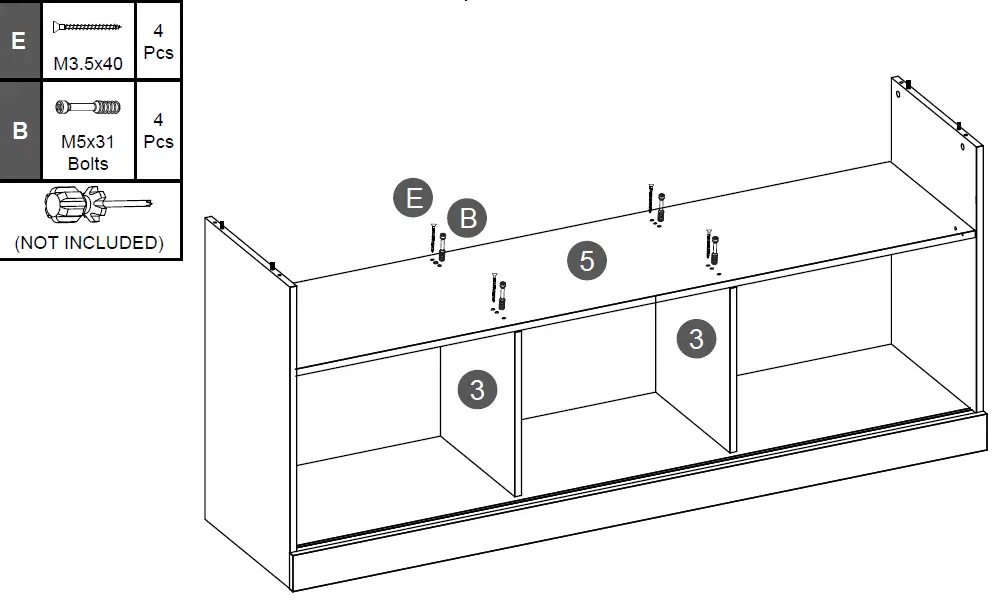 TECHNI MOBILI RTA-910TV-BK Entertainment TV Stand-fig-32