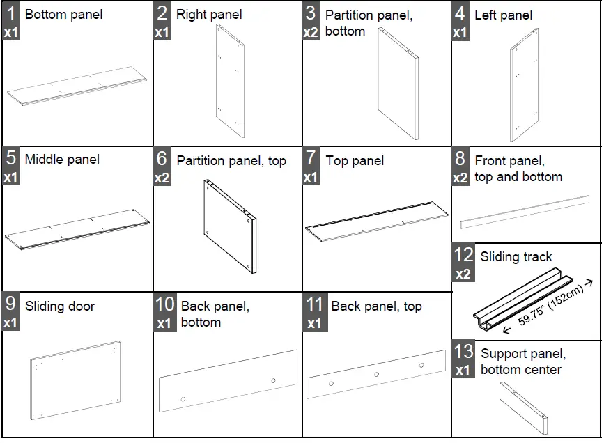 TECHNI MOBILI RTA-910TV-BK Entertainment TV Stand-fig-4