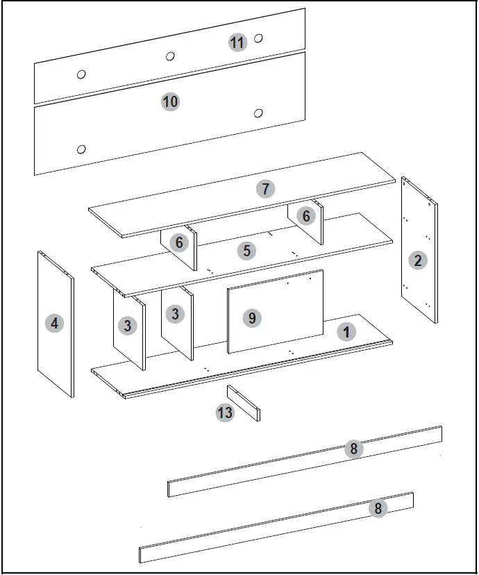 TECHNI MOBILI RTA-910TV-BK Entertainment TV Stand-fig-6