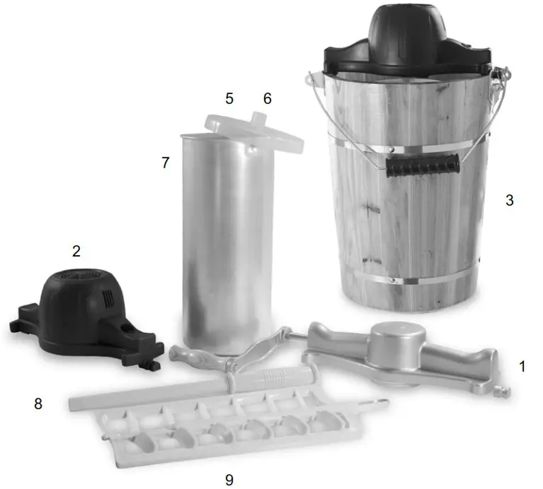 Buffalo Corp ICM6C 6 Qt Ice Cream Maker - REPLACEMENT PARTS