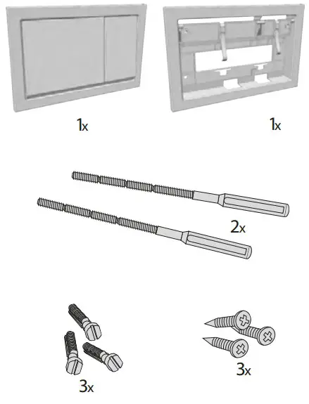 cersanit K97-367 Flush Button Enter Matte Silver Chrome - fig 1
