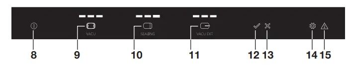 ASKO ODV812 Series Vacuum Drawer - Control panel