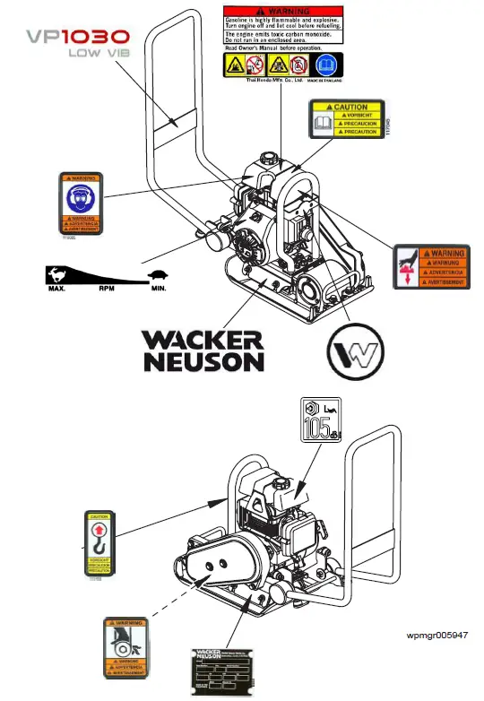 Wacker Neuson VP 1030 A Single Direction Vibratory 1