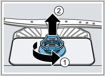 BOSCH SMS6ZCI49E Free Standing Dishwasher - Cleaning filters 1