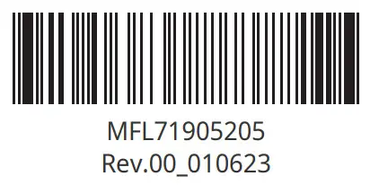 LG 230106 Fridge and Freezer - bar code
