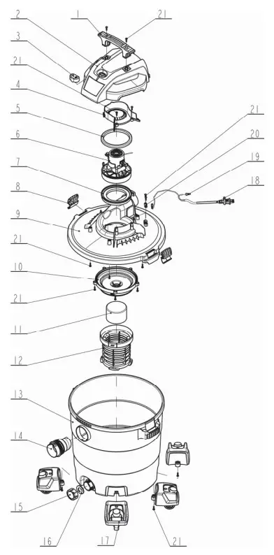 STANLEY SL18199P Wet or Dry Shop Vacuum Cleaner - Rrmove 7