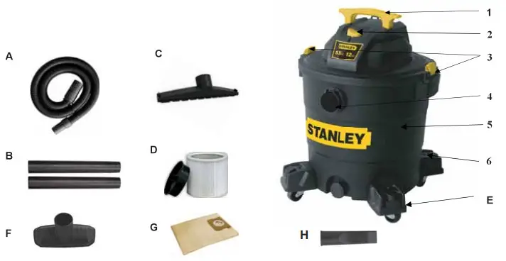 STANLEY SL18199P Wet or Dry Shop Vacuum Cleaner - Rrmove