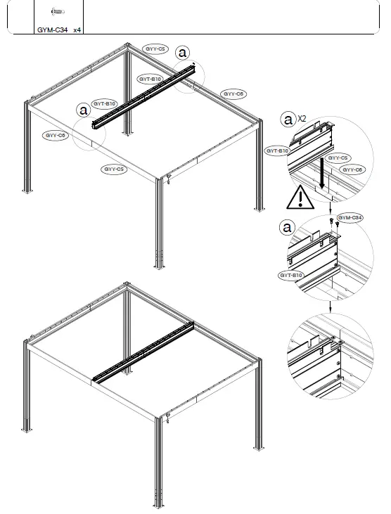 SANTA 400S300 Freestanding Louvered Pergola 26