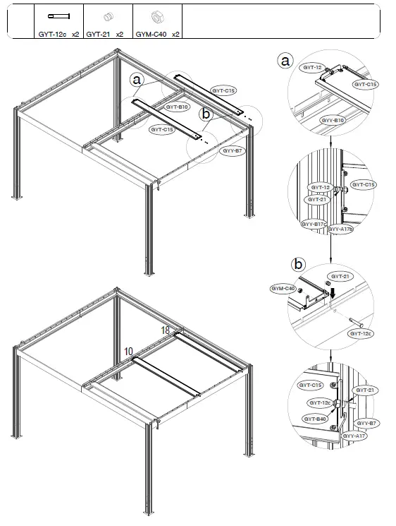 SANTA 400S300 Freestanding Louvered Pergola 31