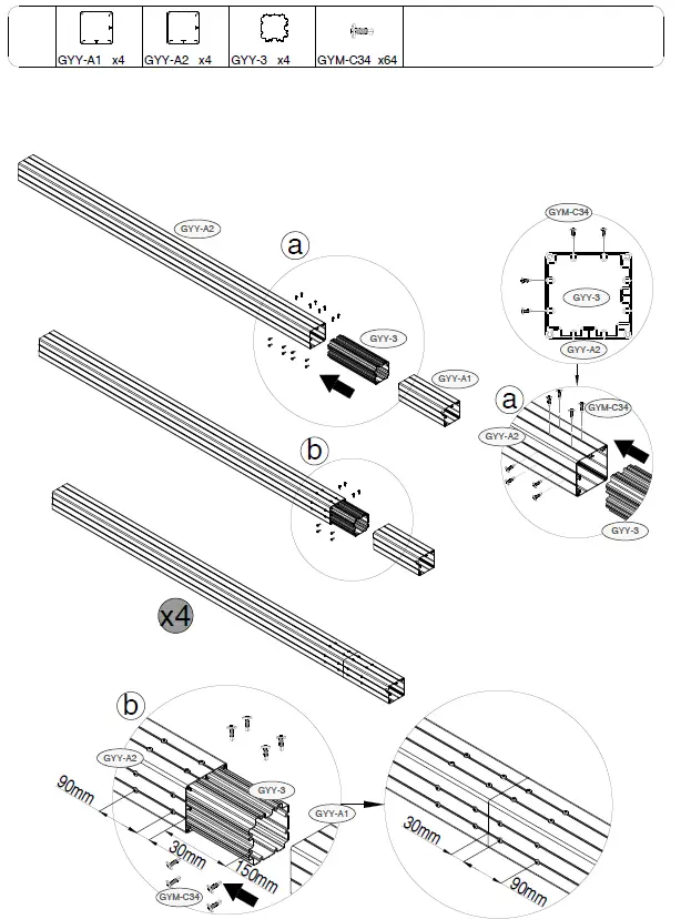 SANTA 400S300 Freestanding Louvered Pergola 8