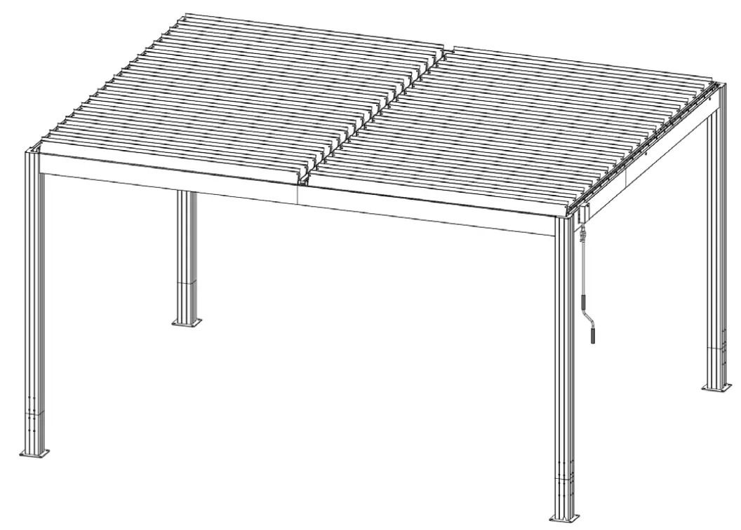 SANTA 400S300 Freestanding Louvered Pergola