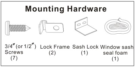 RCA RACM5022-6COM Window or Wall-Type Room Air Conditioner - Mounting Hardware
