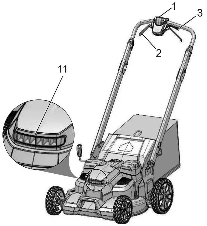 greenwork pro LMB405 Cordless Battery Self Propelled Lawn Mower - Fig 10