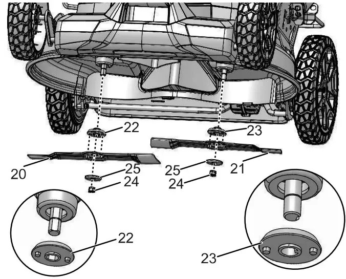 greenwork pro LMB405 Cordless Battery Self Propelled Lawn Mower - Fig 11