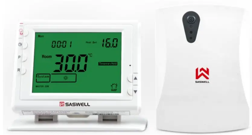 SASWELL SAS908XWHB 7-RF Wireless Programmable Room Thermostat -