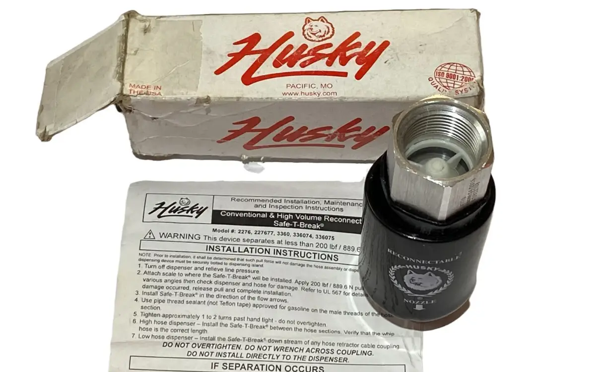 Husky 002276 Conventional And High Volume Reconnectable Safe-t-break Instructions