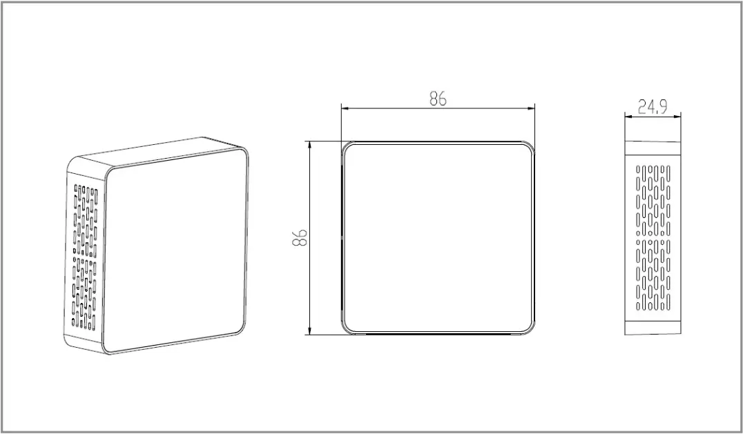 MAGNUM FIRST M9 IAQS Indoor Air Quality Monitor and Data Logger - Dimensions