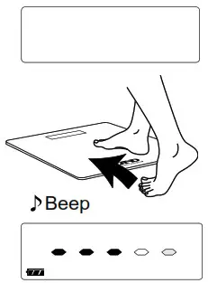 A D Medical UC 352CNBLE Premium Wireless Weight Scale - Taking a Measurement 1