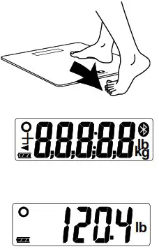 A D Medical UC 352CNBLE Premium Wireless Weight Scale - Taking a Measurement 3