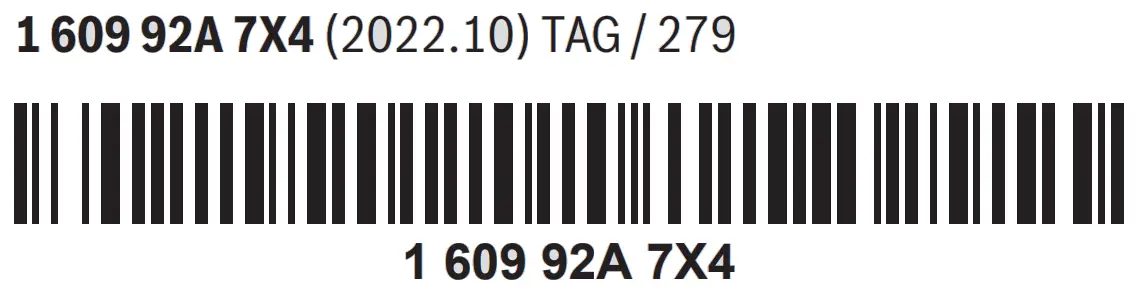 BOSCH GDR, GDX, GDS Professional 18V-210C Cordless Impact Driver - baer code
