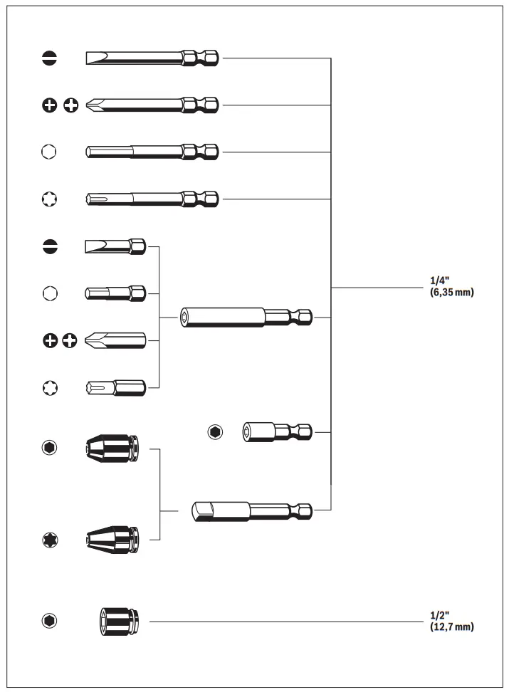 BOSCH GDR, GDX, GDS Professional 18V-210C Cordless Impact Driver - fig 3