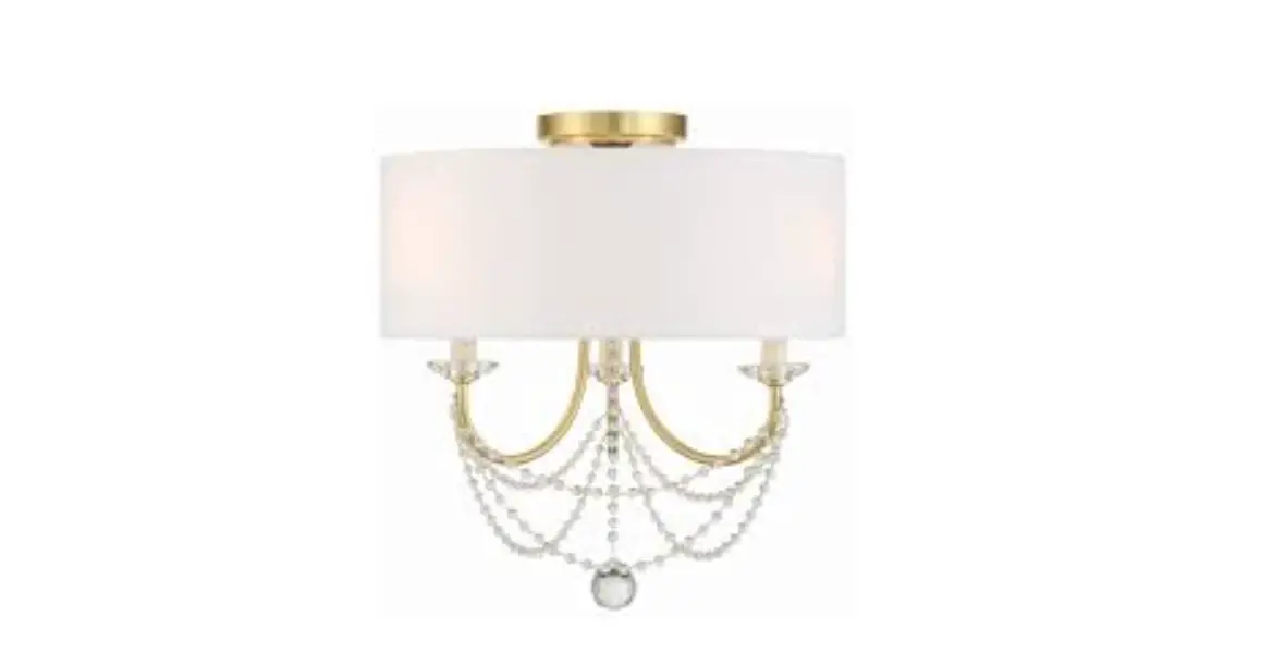 Crystorama Del-90803-ag-ceiling Delilah Three Light Ceiling Mount Instruction Manual