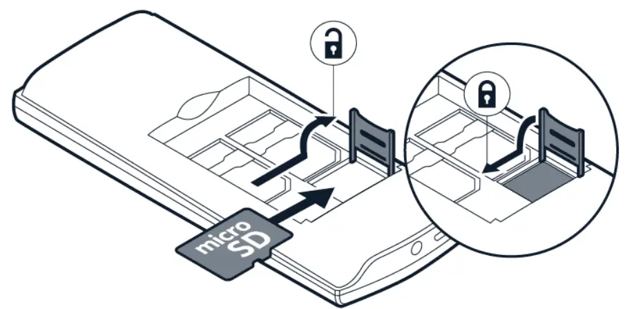 Insert the memory card