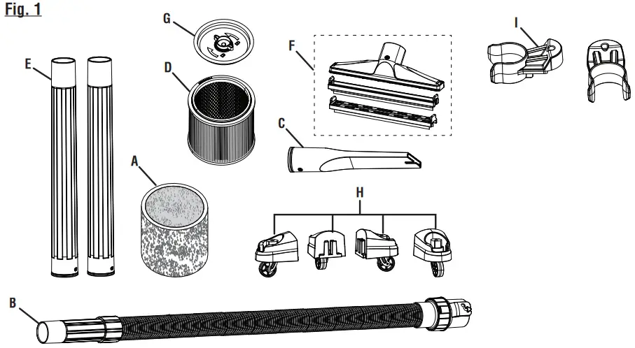 RYOBI RY40WD01 Cordless Wet and Dry Vacuum Cleaner - Fig 1