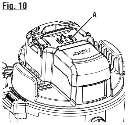 RYOBI RY40WD01 Cordless Wet and Dry Vacuum Cleaner - Fig 10