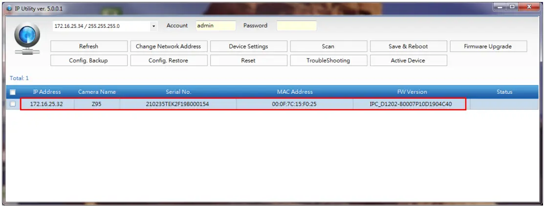 ACTi Z85 Outdoor Zoom Dome - DHCP Server