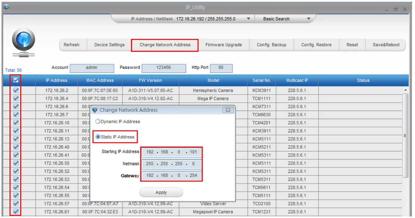 ACTi Z85 Outdoor Zoom Dome - IP address 1