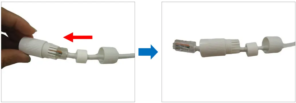 ACTi Z85 Outdoor Zoom Dome - Insert the cable