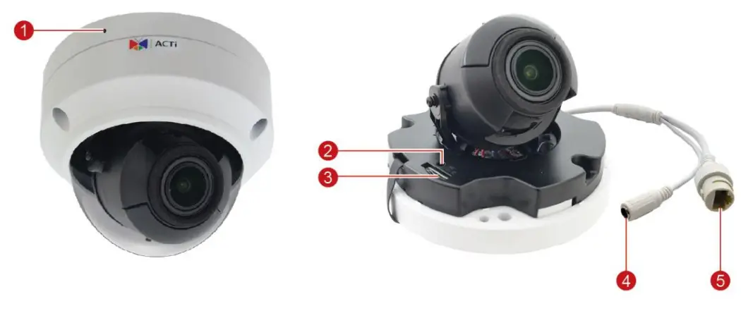 ACTi Z85 Outdoor Zoom Dome - Physical Description