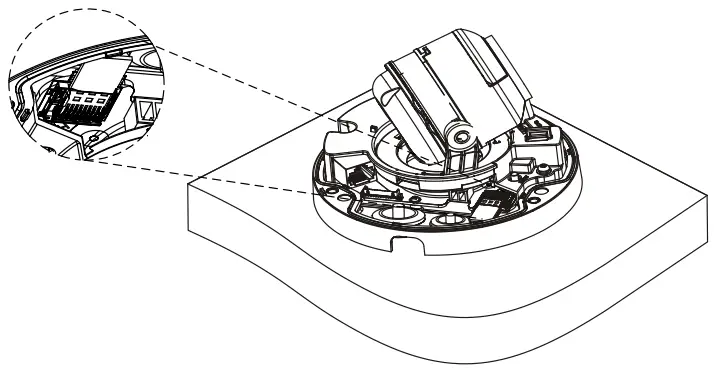 ACTi Z85 Outdoor Zoom Dome - insert the card