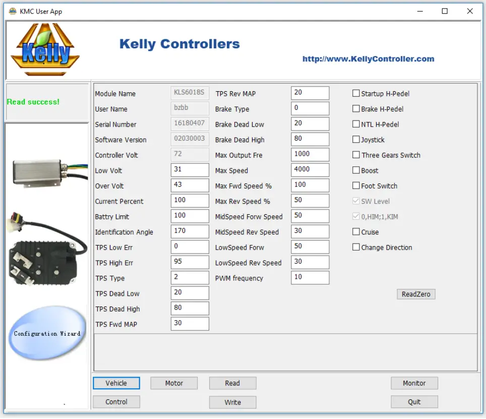 Kelly KLS-N Sinusoidal Brushless Permanent Magnet Motor Controlle - software 5