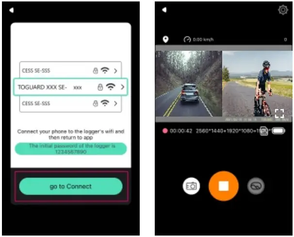 Campark C350 4K UHD Dash Camera - App 4