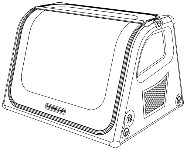PORSCHE 9Y0044891 Dog Transport Box - Figure